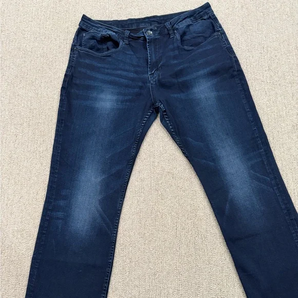 Buffalo David Bitton Men's Relaxed Soft Jeans - Dark Blue - Picture 1 of 6